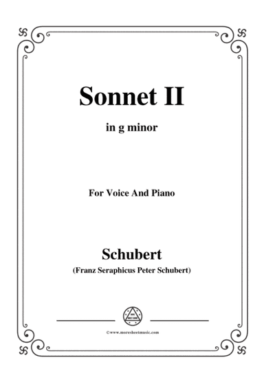 Schubert-Sonnet II in g minor,for voice and piano (arr. MSM)