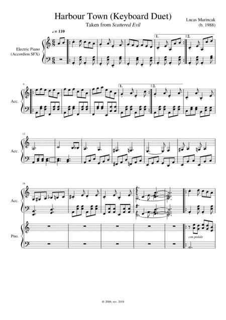 Scattered Evil Soundtrack: Harbour Town (Keyboard Duet)