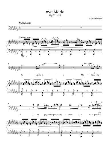 Ave Maria Schubert - Baritone in Cb (arr. Alex Nunes Rodrigues)