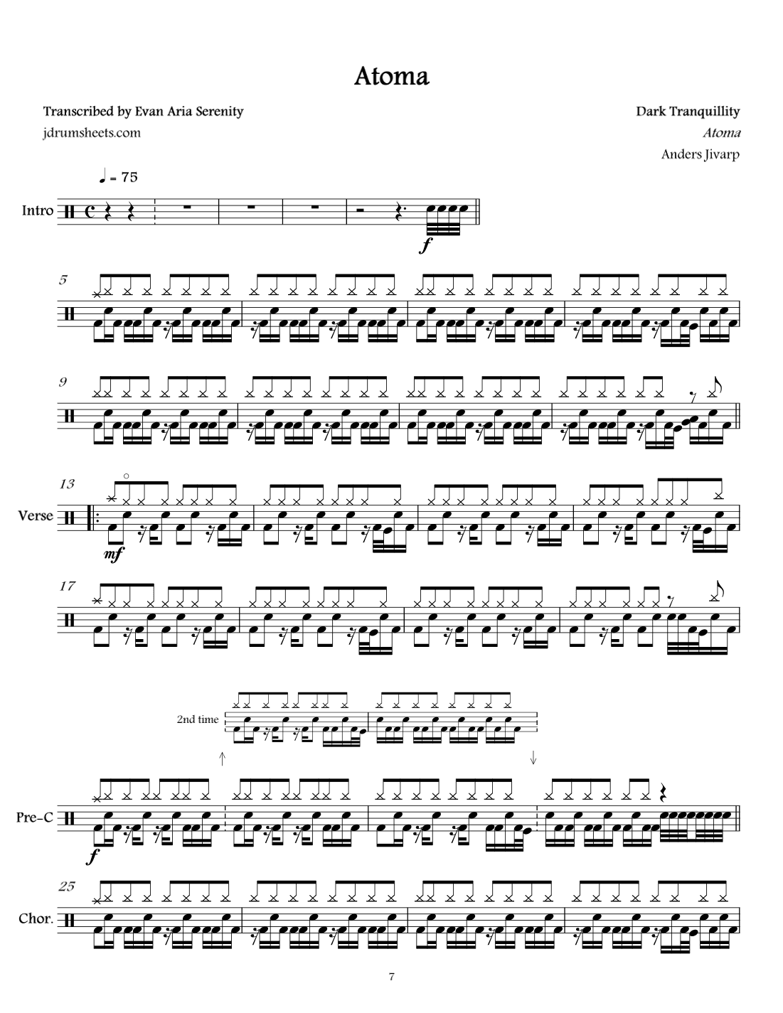 Atoma (arr. Evan Aria Serenity)