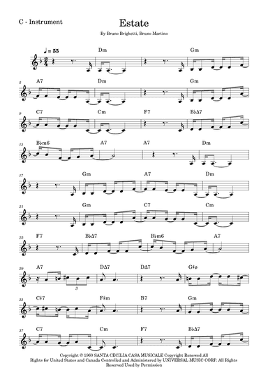 Estate (arr. Fabio Eduardo de Oliveira)