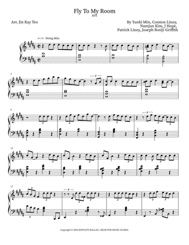 Fly To My Room (arr. Jin Kay Teo)