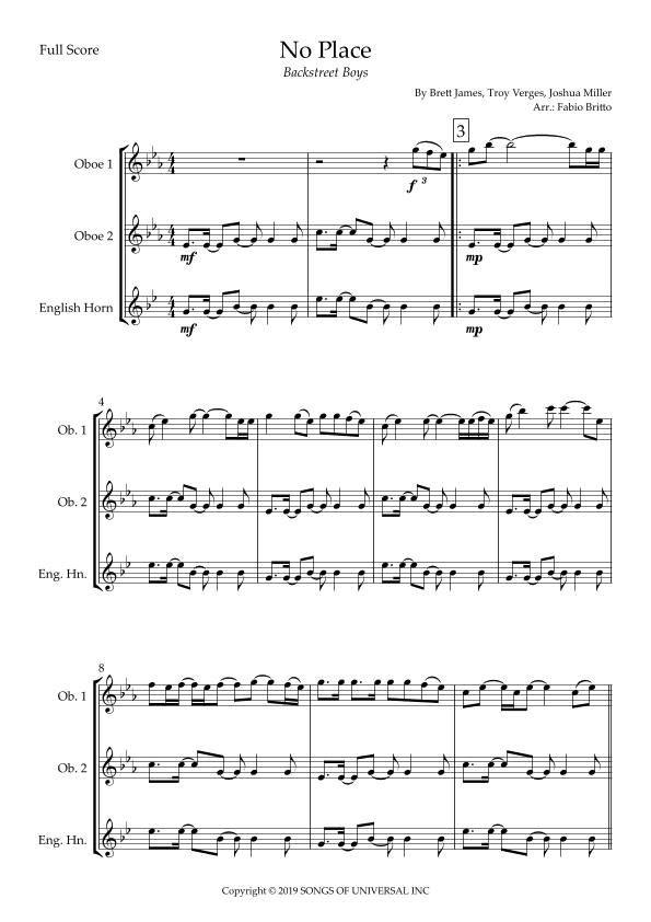 No Place (arr. Fabio Britto)