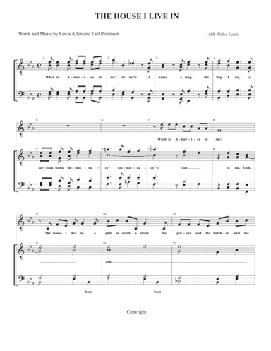 The House I Live In (arr. Walter Latzko)
