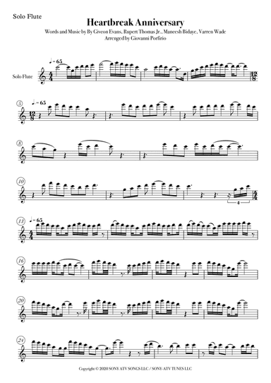 Heartbreak Anniversary (arr. Giovanni Porfirio)