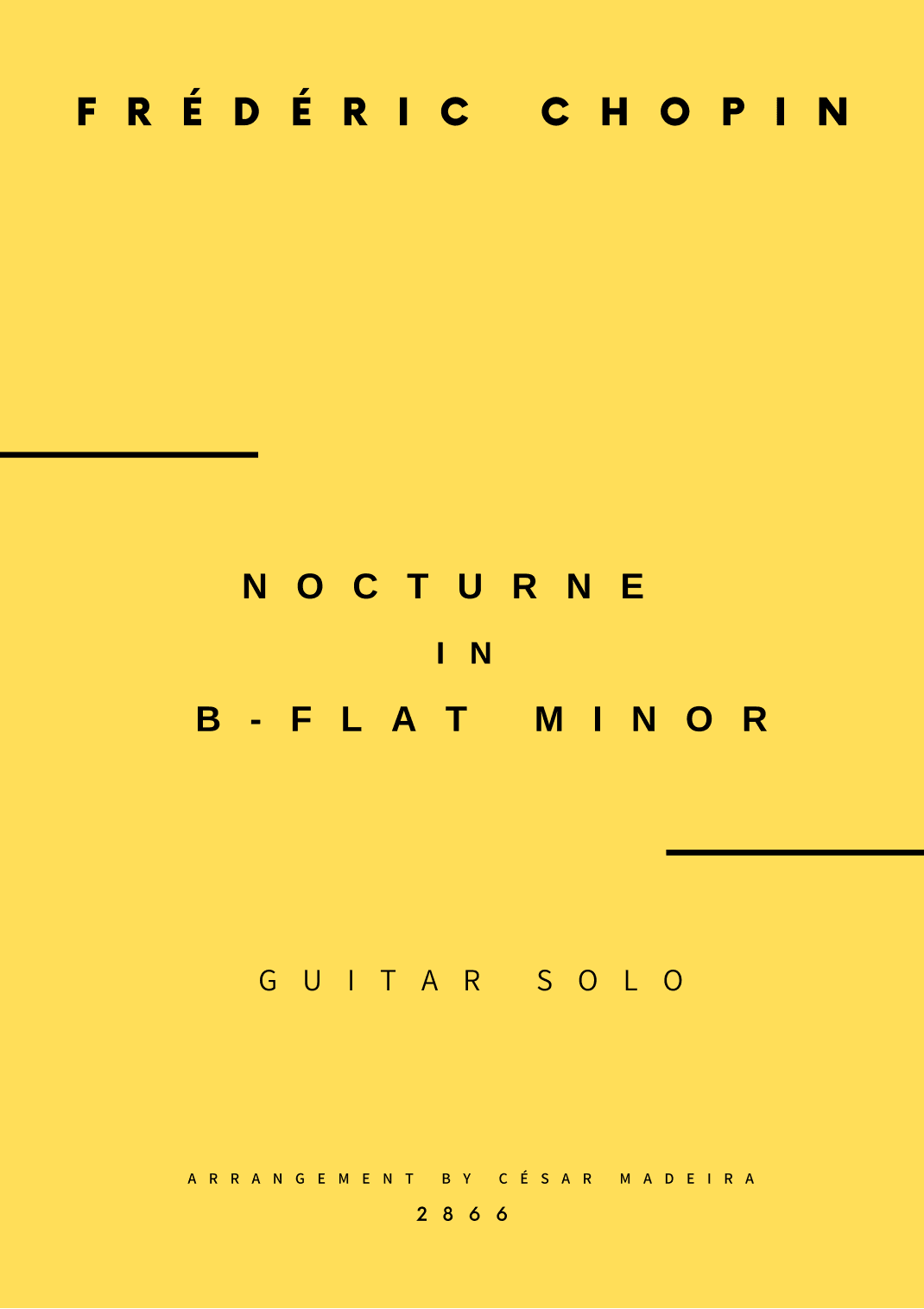 Nocturne Op.9 No.1 by Chopin - Guitar Solo (Full Score) (arr. César Madeira)