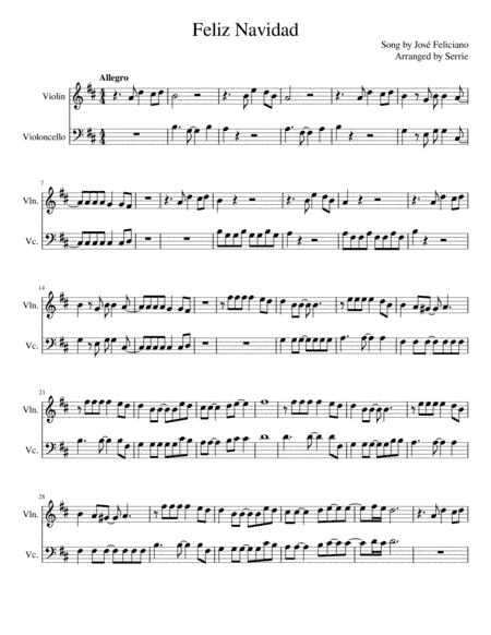 Feliz Navidad (arr. Serrie)
