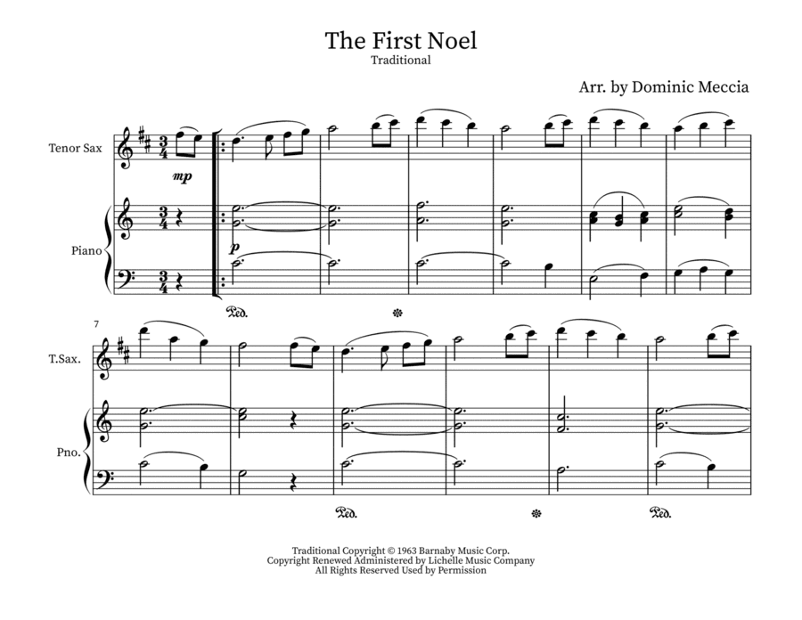The First Noel (arr. Dominic Meccia)