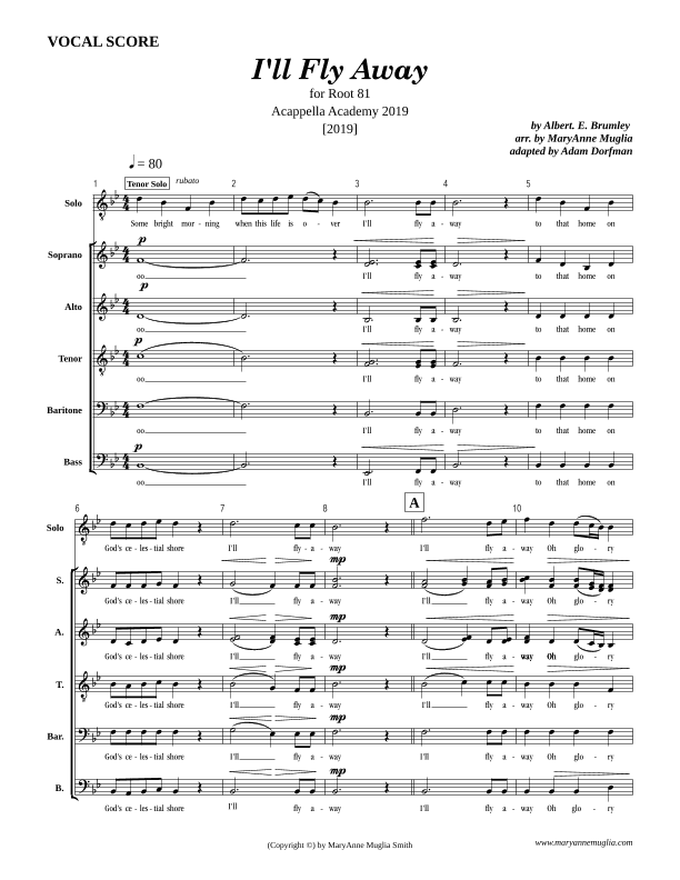 I'll Fly Away (arr. MaryAnne Muglia Smith)