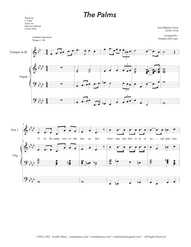 The Palms (2-part choir) (Easy Choir Version) (arr. Stephen DeCesare)