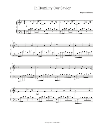 In Humility Our Savior (arr. Stephanie Steele)