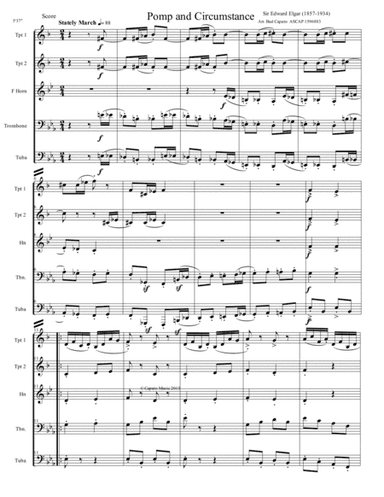 Pomp and Circumstance for Brass Quintet (arr. Bud Caputo)