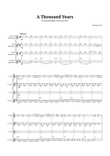 A Thousand Years (arr. Langanho)