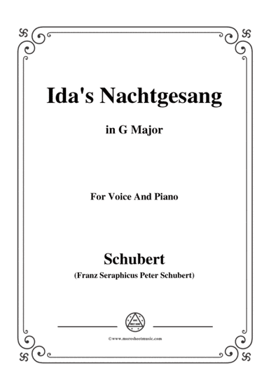 Schubert-Ida' Nachtgesang(Ida's Song to the Night),D.227,in G Major,for Voice&Piano (arr. MSM)