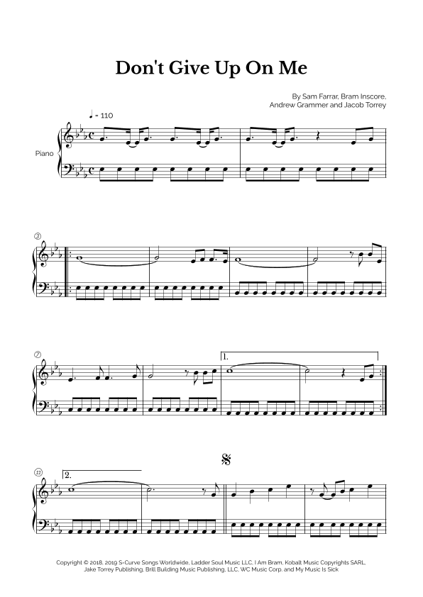 Don't Give Up On Me (arr. Marcos Soares)
