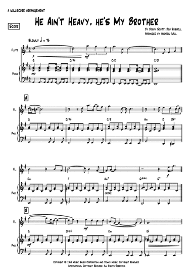 He Ain't Heavy, He's My Brother (arr. Andrew Will)