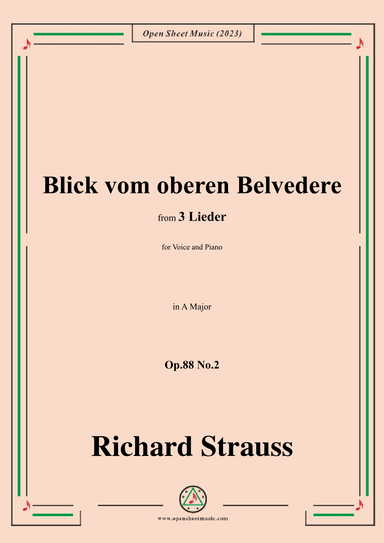 Richard Strauss-Blick vom oberen Belvedere,in A Major (arr. OSM Press)