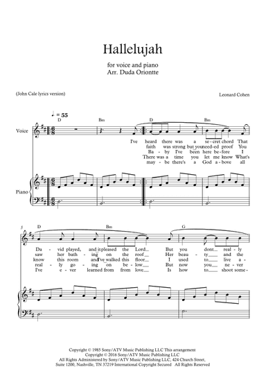 Hallelujah (arr. Duda Oriontte)