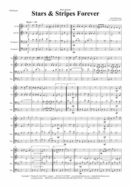 Stars and Stripes forever - Sousa - Brass Quartet H - Arrangement: Thomas H. Graf (arr. Thomas H. Graf)