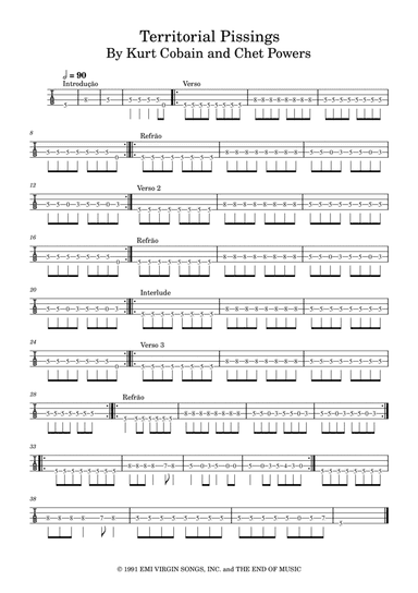 Territorial Pissings (arr. Madelu Lopes)