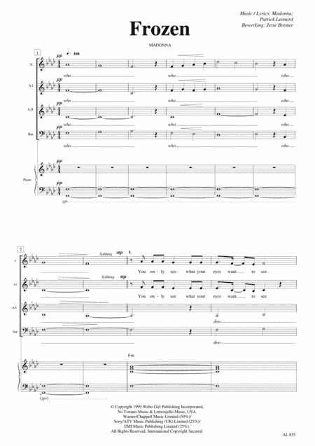Frozen (arr. Jetse Bremer)