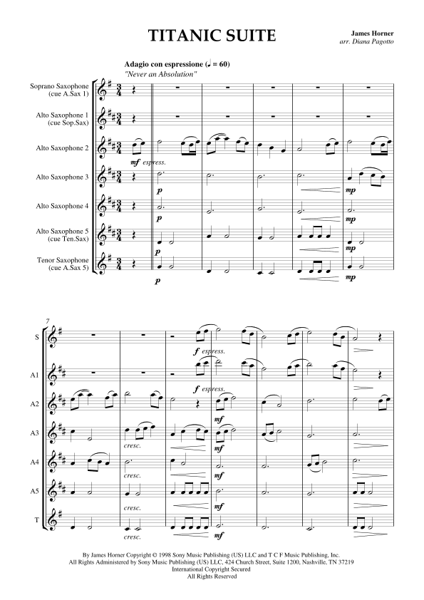 Titanic Suite (arr. Diana Pagotto)