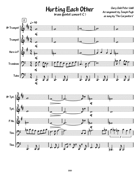 Hurting Each Other (arr. Joseph Pugh)