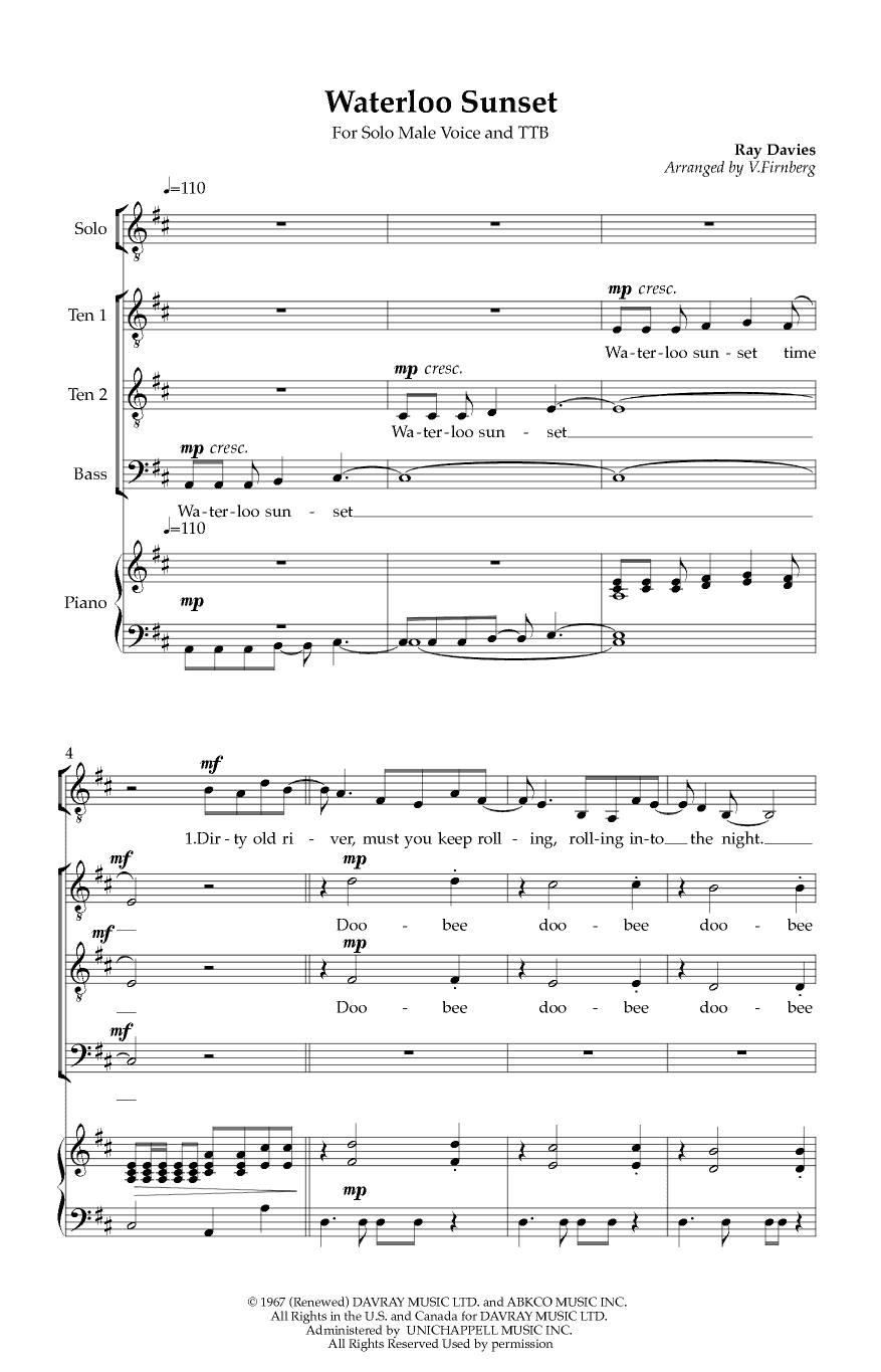 Waterloo Sunset (arr. V.Firnberg)