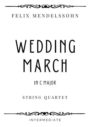 Mendelssohn - Wedding March in C Major - Intermediate (arr. Piacere Music Sheets)