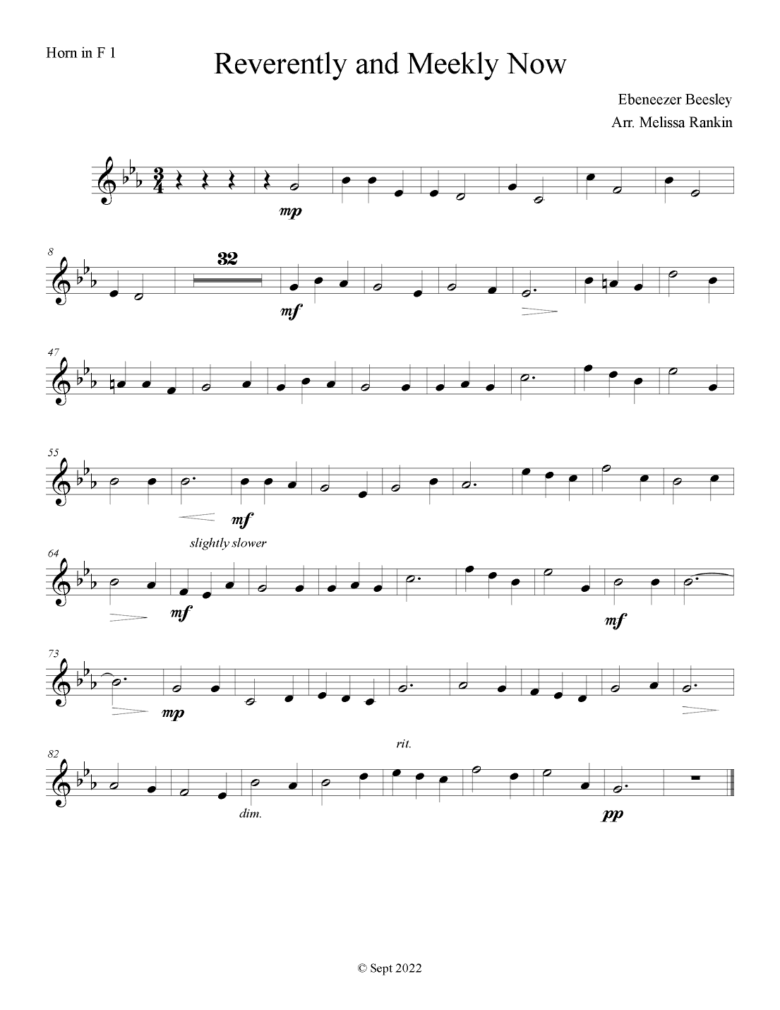 Reverently and Meekly Now/While of the Emblems we Partake (arr. Melissa Rankin)