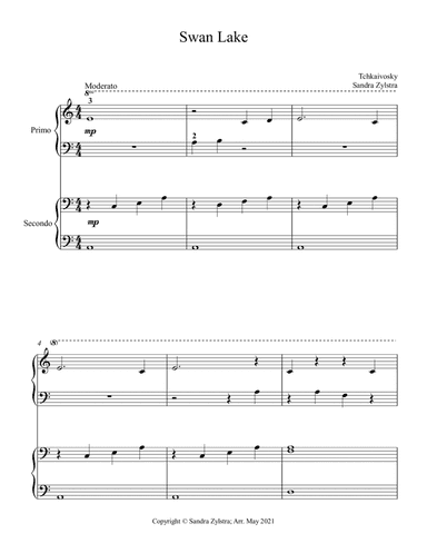 Swan Lake (beginning solo with optional elementary duet) (arr. Sandra Zylstra)