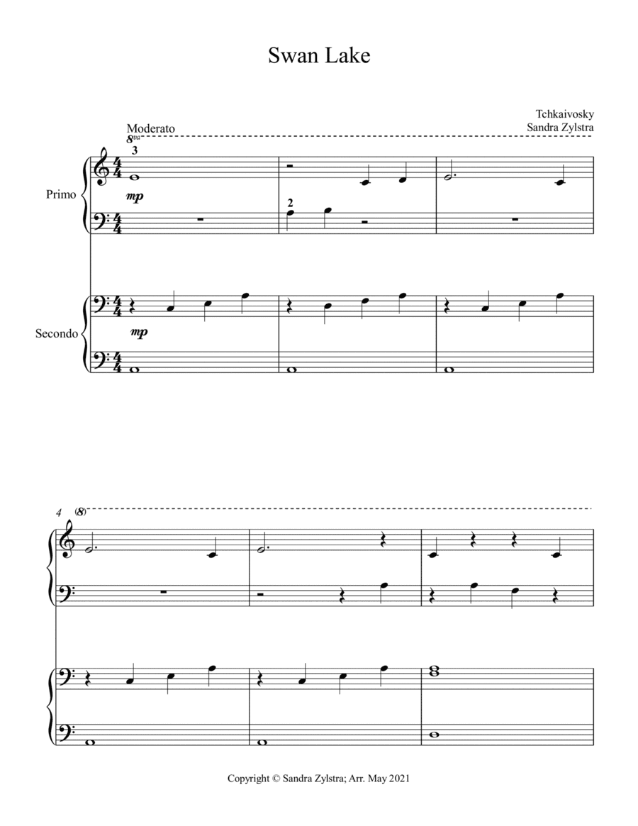 Swan Lake (beginning solo with optional elementary duet) (arr. Sandra Zylstra)