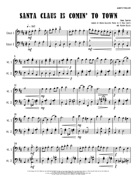 Santa Claus Is Comin' To Town (arr. Alison Gillies)