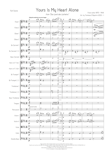 Yours Is My Heart Alone (arr. Tommaso D'Agostini)
