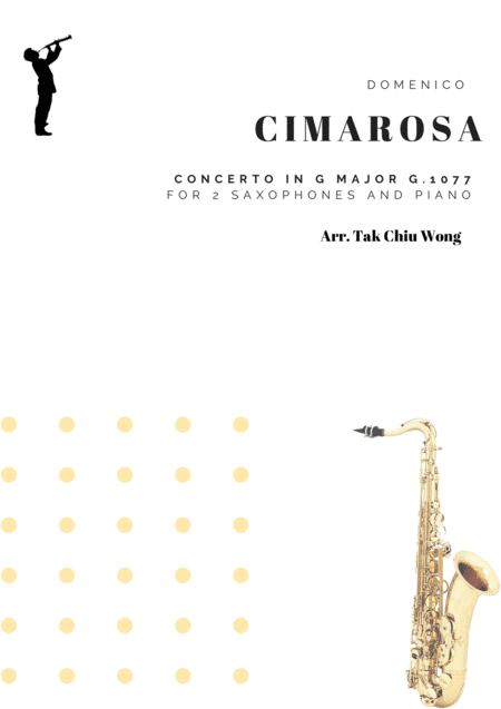 Concerto in G major G.1077 arranged for 2 saxophones and piano (arr. Tak Chiu Wong)
