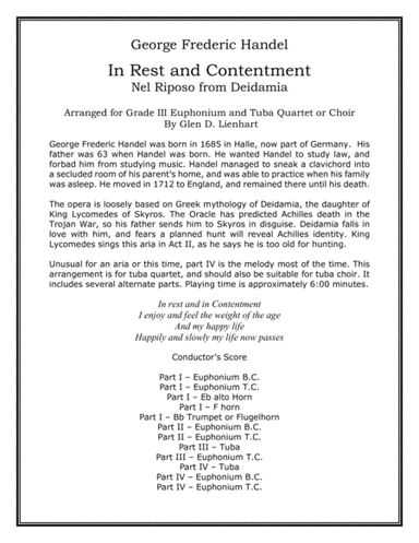 In Rest and Contentment (arr. Glen D. Lienhart)