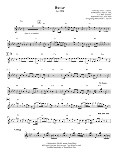 Butter (arr. Marco Polo C. Ignacio)