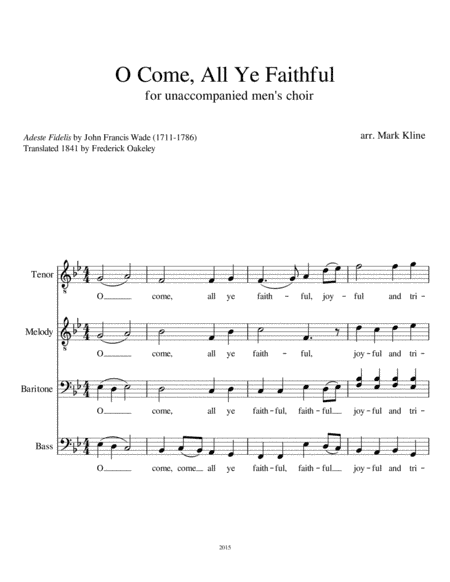 O Come, All Ye Faithful (arr. Mark Kline)