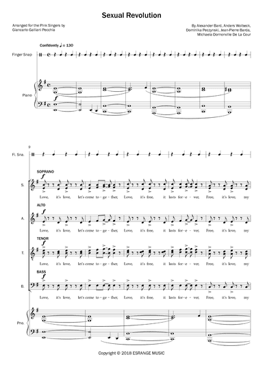 Sexual Revolution (arr. arranged for The Pink Singers by Giancarlo Galliani Pecchia)