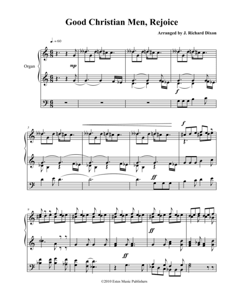 Good Christian Men, Rejoice (arr. J. Richard Dixon)