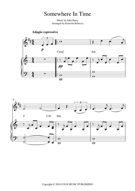 Somewhere In Time (arr. Kaiserin Rebecca)