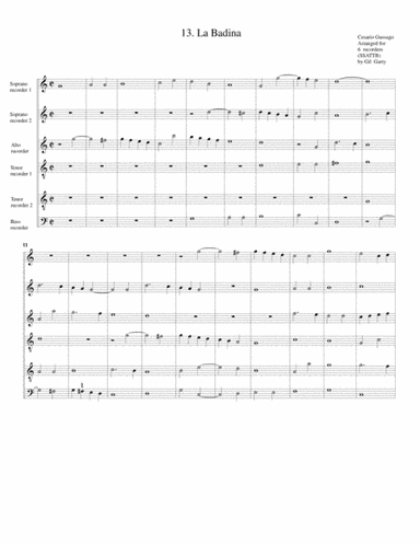 Sonata no.13 a6 (28 Sonate a quattro, sei et otto, con alcuni concerti (1608)) "La Badina" (arrangem (arr. Gil Garty)