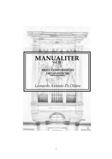 MANUALITER Vol. 2 dieci brevi composizioni organistiche