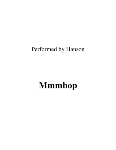 Mmm Bop (arr. Ronn M)