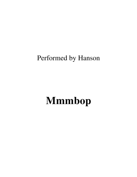 Mmm Bop (arr. Ronn M)
