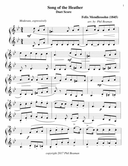 Song of the Heather - Mendelssohn- French Horn duet (arr. Phil Beaman)