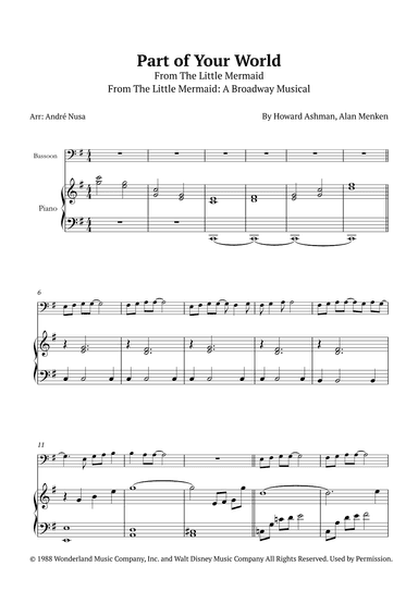 Part Of Your World (arr. André Nusa)