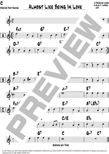 Almost Like Being In Love (arr. Jimita)