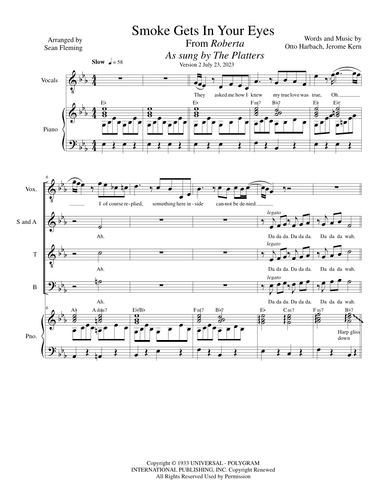 Smoke Gets In Your Eyes (arr. Sean Fleming)
