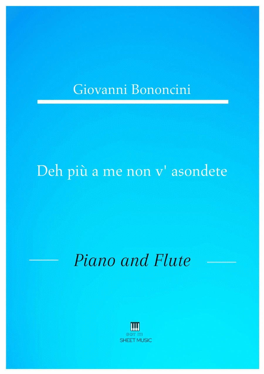 Giovanni Bononcini - Deh pi a me non v_asondete (Piano and Flute) (arr. ANDRE LAITANO)
